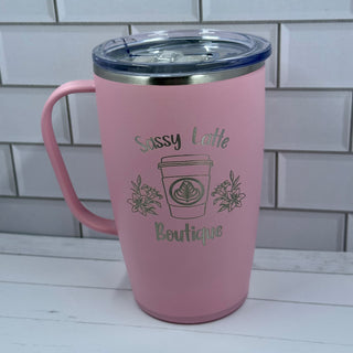 Sassy Latte + Swig Blush Travel Mug (18oz)