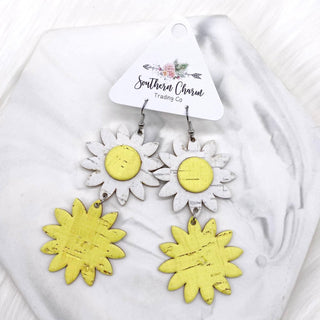3.5” Daisy Dangle Drop Earrings