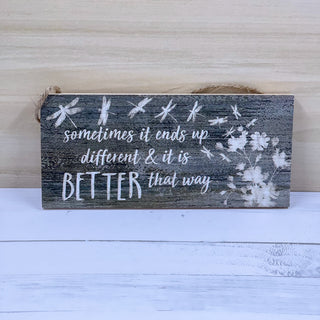Assorted Wooden Positive Vibes Hanging Signs