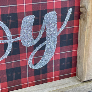 Holiday Hanging Plaid Signs