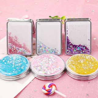 Glitter Compact Mirror