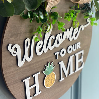 Interchangeable Brown Welcome Sign