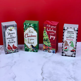 Mini Printed Holiday Blocks