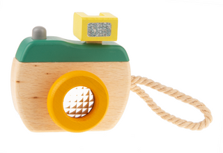 3.75" Wood Retro Baby Camera