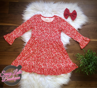 Red Swirl Dress