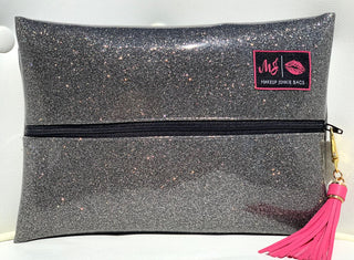 Glitter Slate Makeup Junkie Bag