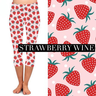 Strawberry Wine Pocket Capri Legging