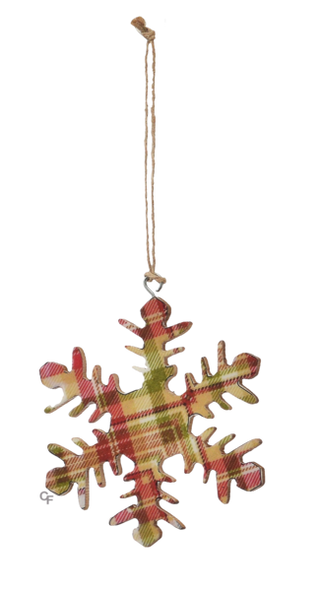 Plaid Snowflake Ornaments