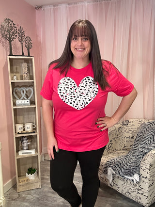 Tee Deal - Dotted Heart Graphic Tee