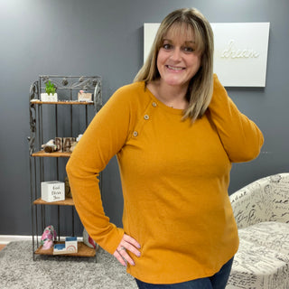 Mustard Long Sleeve with Button Details