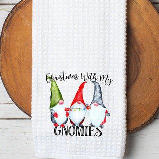 Christmas With My Gnomies Holiday Towel