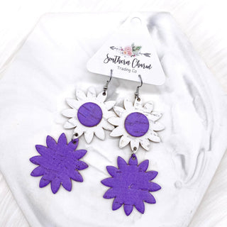 3.5” Daisy Dangle Drop Earrings