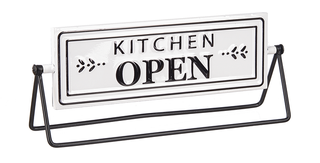 Embossed Spinning Sign "Kitchen Open" & "Kitchen Closed"