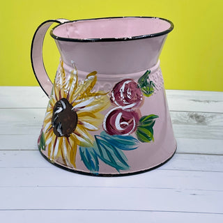 Pink Sunflower Pitcher