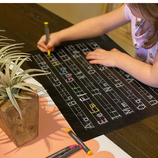 Chalkboard Letters Practice Placemat 12x17