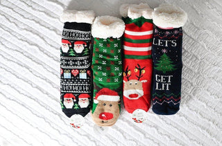 Fleece Lined Holiday Socks