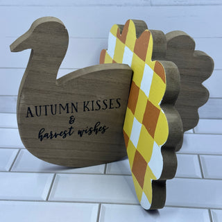 Autumn Plaids - Turkey Figurines