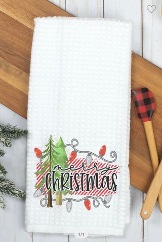 Merry Christmas Lights Towel