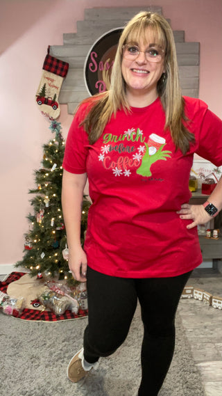 Grinch Before Coffee Tee