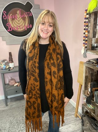 Long Soft Leopard Print Scarf