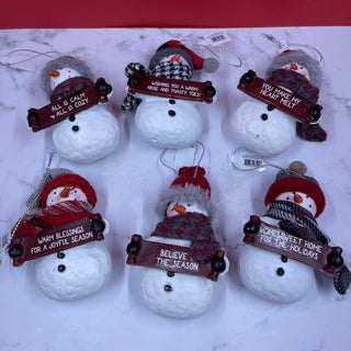 Cozy Snowman Ornaments