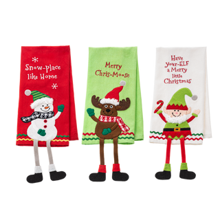 Holiday Dangle Leg Tea Towels