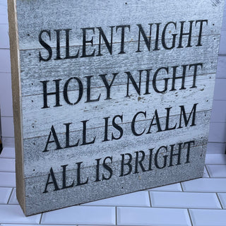 Silent Night Wall Sign