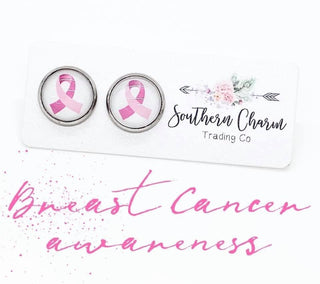 12mm Breast Cancer Awareness Ribbons