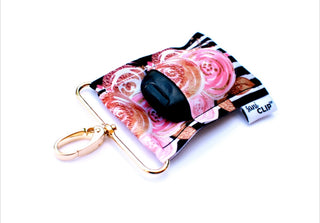 Black and Blush Floral SaniClip