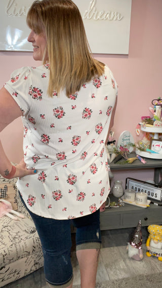 Ivory Floral Tee