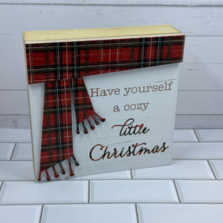 Printed Holiday Plaid Sign