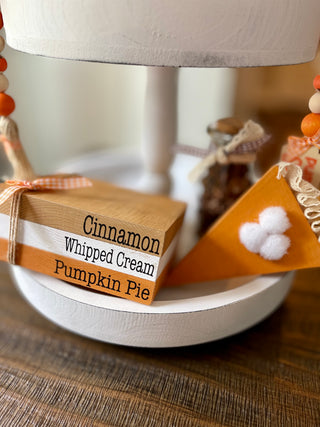 Pumpkin Spice Tiered Tray Decor