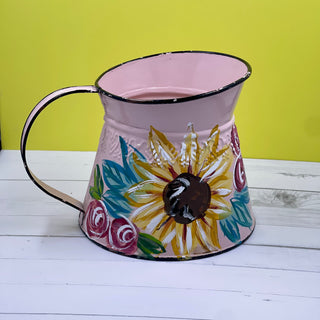 Pink Sunflower Pitcher