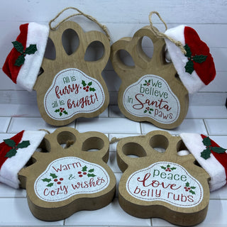 Paw Print Ornaments