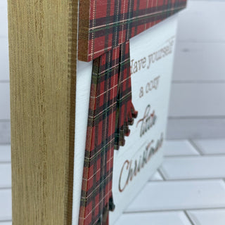 Printed Holiday Plaid Sign
