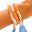 Orange & White Speckle/Gold/Marble Tube