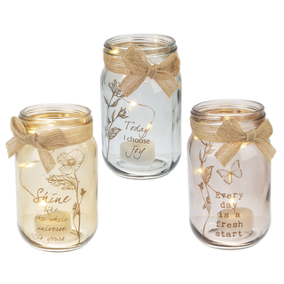 Mason Jar with Light Up Decor