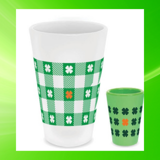 Silipint Irish Plaid Pint & Shot Glass Set