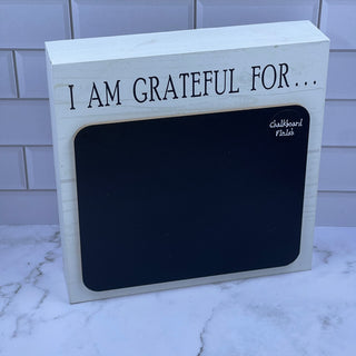 I'm Grateful For: Chalkboard Sign