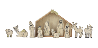 Wood Grain Nativity Set (12 pc. set)