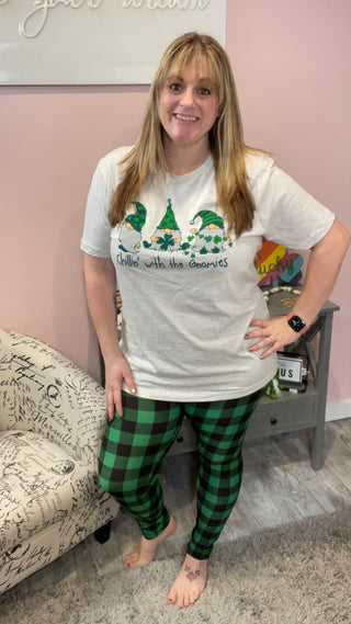 Green Plaid Leggings