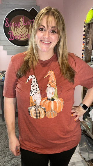 Fall Gnomes with Pumpkin Tee