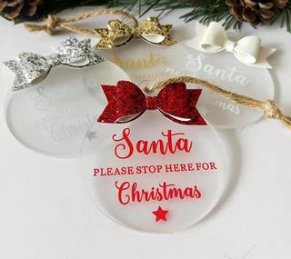 Santa Stop Here Ornament
