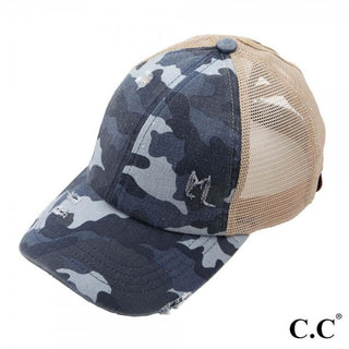 C.C. Camo Criss Cross Back Hat