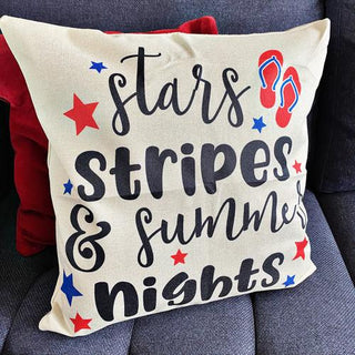 Red White and Blue USA Indoor Decorative Pillow Covers