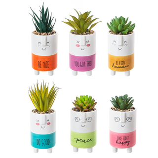 Kindness Pots w/Plant Figurines - Mini