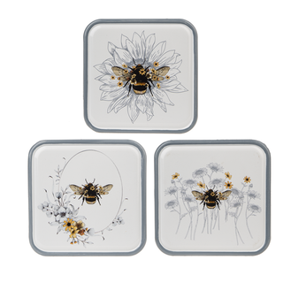 Enamel Bee Wall Decor Set (3 pc. set)