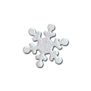 Snowflake Magnet White Glitter