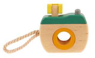 3.75" Wood Retro Baby Camera