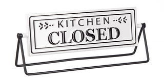 Embossed Spinning Sign "Kitchen Open" & "Kitchen Closed"